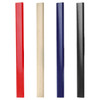 A set of four pencils in red, beige, navy blue, and black, with a glossy finish. Each pencil has branding.