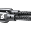 A 120cm fast charging data transfer cable in black, featuring braided texture and two connectors.