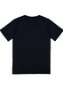 A black short sleeve t-shirt with a plain back and no visible designs or logos.