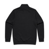 A black Stencil Half Zip Crew with a high collar and long sleeves, featuring a simple design and ribbed cuffs.