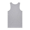A grey singlet with a plain back, featuring a small logo at the neck area.