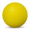 A bright yellow high bounce ball with a smooth surface and round shape. The ball has a subtle sheen reflecting light.