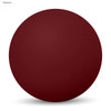 A maroon high bounce ball with a smooth surface and a round shape. It features a logo.
