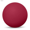 A maroon high bounce ball with a smooth surface and a round shape, featuring a logo.