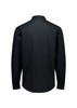 A long sleeve men's shirt in black, featuring a simple design and a back view. Includes a logo.