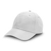 A white recycled cap with a curved brim and multiple ventilation holes. The cap features a logo on the front.