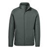 A men's thermal jacket in dark green with a zipped front and high collar, featuring a subtle logo.