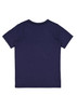 A children's short sleeve t-shirt in navy blue, featuring a plain back design and no visible logos.