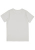 A plain white short sleeve t-shirt with a small logo on the side.