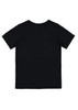 A black short sleeve tee for kids, featuring a plain back design and a simple silhouette.