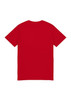 A red short sleeve tee with a plain back and no visible branding.