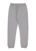 Grey women's track pants with an elastic waistband and tapered cuffs, featuring a logo.