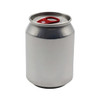 A silver can candle with a red pull tab, designed to resemble a beverage can.