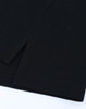 A black cotton/poly pique polo featuring a classic short-sleeve design and a subtle logo.