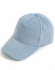 A light blue jacquard texture five-panel cap with a curved brim and a branding logo.