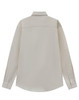 A men's smart casual long-sleeve shirt in a light beige cotton blend, featuring a classic collar and buttoned cuffs.