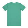 A mint green t-shirt, featuring a plain back design and a subtle logo at the neck.