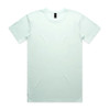 A light mint green t-shirt with a standard crew neck and short sleeves. It features a logo tag at the neckline.