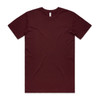A burgundy Basic Tee with a standard crew neck and short sleeves, featuring a small logo tag.