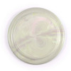 A recycled flyer in a marbled design with light pastel colors.