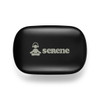 A black charging case for Loop Earbuds features a logo on the top.