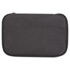 A dark grey cooler bag with a double compartment design and a zipper closure, featuring a logo.