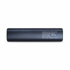 A dark blue 5,000mAh power bank with a sleek design and a branding logo.