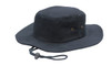 A brushed heavy sports twill hat in navy blue with a wide brim and adjustable strap. It features metal eyelets.