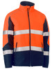 Men's Taped Hi Vis Puffer Jacket with Stand Collar