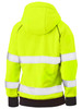 Women's Women's Taped Hi Vis Fleece Zip Front Hoodie with Sherpa Lining