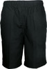 Black boys' school shorts with an elastic waistband. The fabric appears durable and suitable for everyday wear.