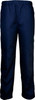 Navy blue kids' school trousers with an elastic waistband. The fabric appears smooth and durable.