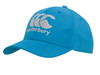 A blue sports cap with a curved brim and a logo on the front. It features a light blue colour scheme.