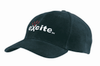 A dark blue baseball cap featuring a logo on the front. The cap has a classic curved brim design.
