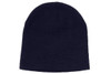 A navy blue rolled-down acrylic beanie toque with a simple design and no visible branding.