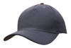 A cotton twill cap in dark grey, featuring a curved brim and a logo on the front.