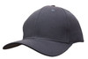 A grey cotton twill cap with a buckle, featuring a curved brim and a simple logo.