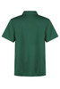 A green polo shirt with a collar, featuring a logo. The shirt has short sleeves and a smooth texture.
