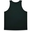 A dark green singlet featuring a simple design and no visible branding. The back is plain and unadorned.