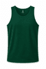 A dark green men’s singlet, featuring a classic tank design and a logo at the neckline.