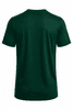 A dark green T-shirt with a classic crew neck and short sleeves, featuring a branded logo.