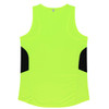 A bright yellow singlet with black side panels, featuring a simple design and no visible branding.