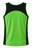 A bright green singlet with black accents on the shoulders and back, featuring a logo.