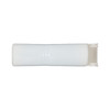 A drink bottle in white with a sleek design and a logo on the side.