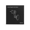 A black box featuring a white line drawing of the Anchor by Nomis Car Phone Holder, with a logo.