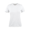 A white Women's Printer 140 Tee, featuring a classic crew neck and short sleeves. The shirt has a logo on the label.