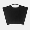 A black nylon shopper bag with a handle and a wide, open design.