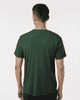 A dark green men's polo shirt featuring a straight back design and a logo on the chest.