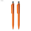 An orange pen gift set featuring two pens with a sleek design and a clip. Includes branding on each pen.