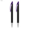 Aster Signature Pen Gift Set featuring two black and purple pens with polished silver tips and a logo.